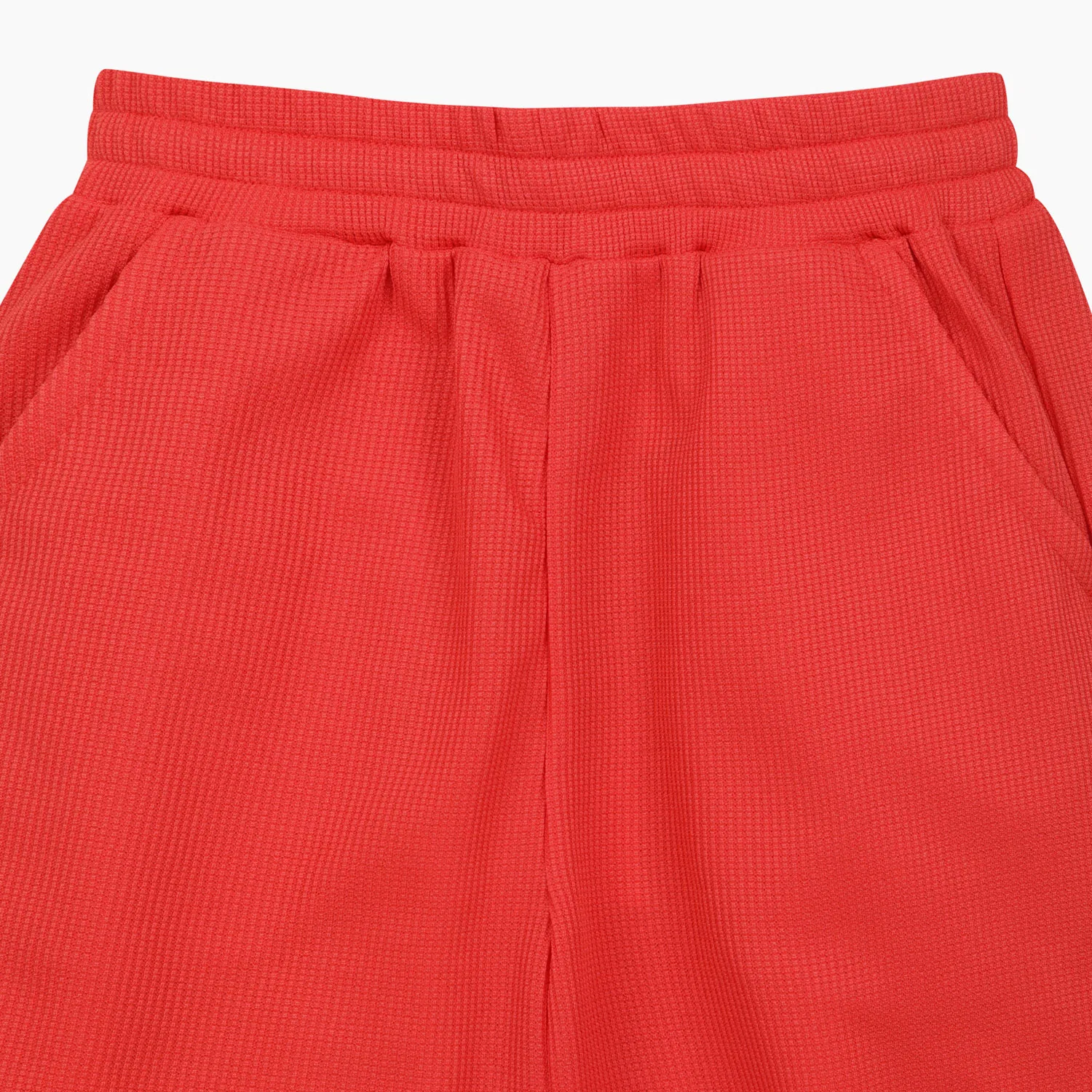 Детские вафельные шорты 5/8 красные от Benetton Kids — фото 3