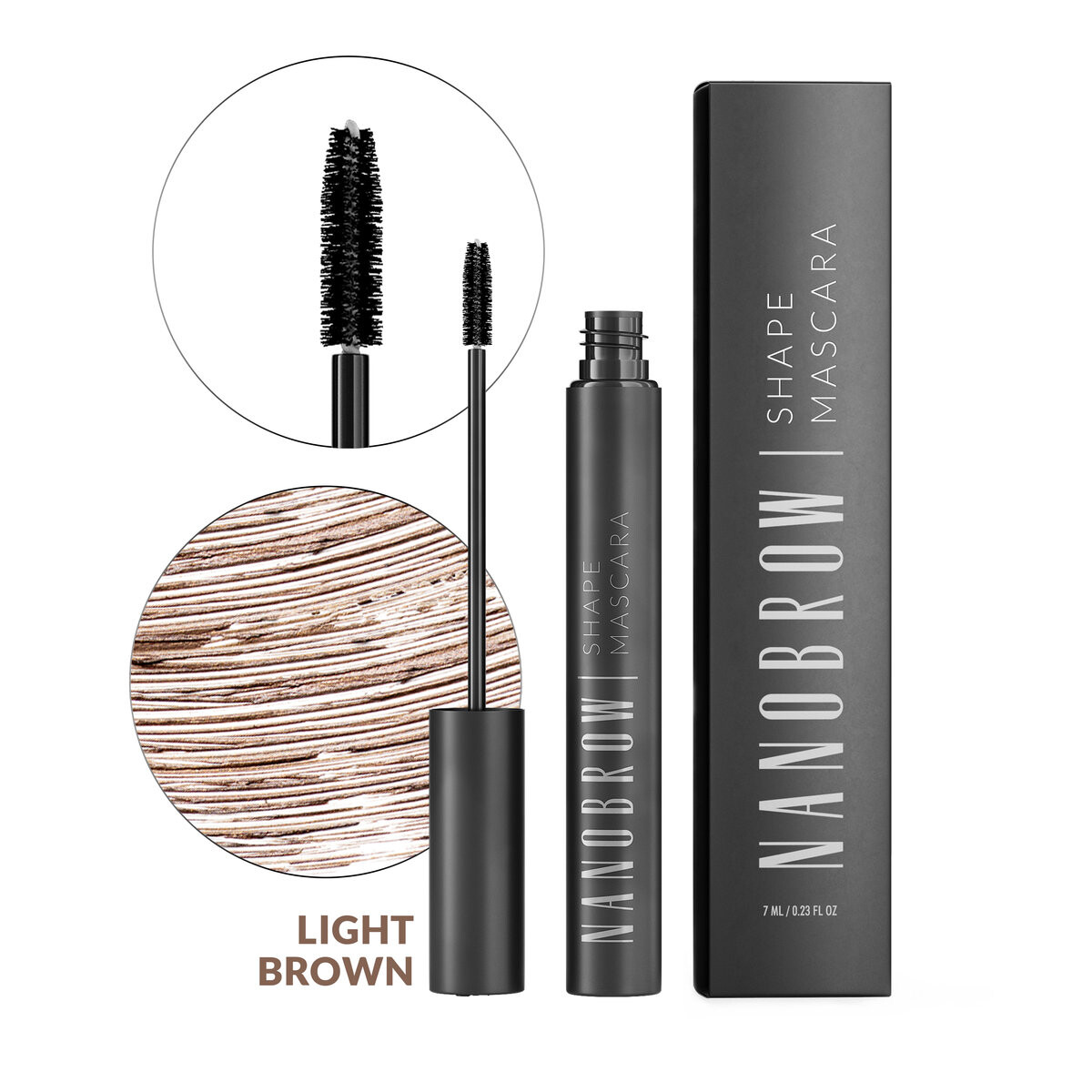 

Nanobrow, Shape Mascara, Тушь для бровей, Светло-коричневый, 7мл