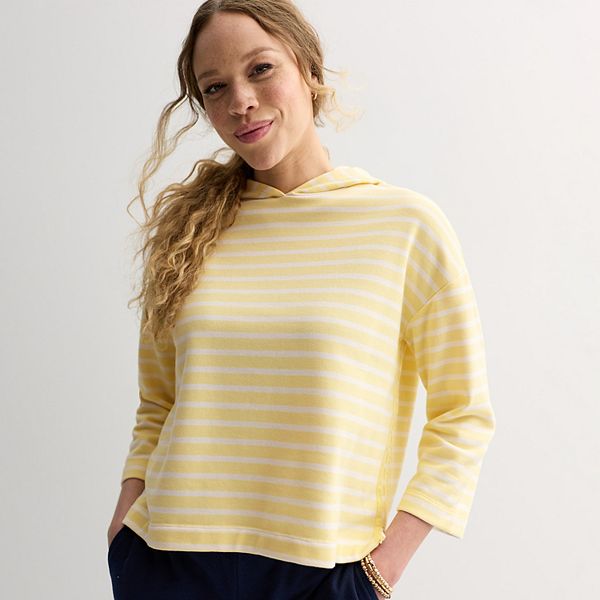 

Женский худи Sonoma Goods For Life, Lemon Yellow Stripe, Желтый, Женский худи Sonoma Goods For Life, Lemon Yellow Stripe