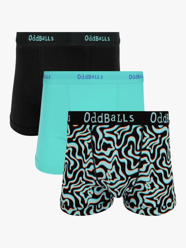 

Хлопковые боксеры с эффектом стрейч OddBalls, Pack of 3, Blue & Aqua