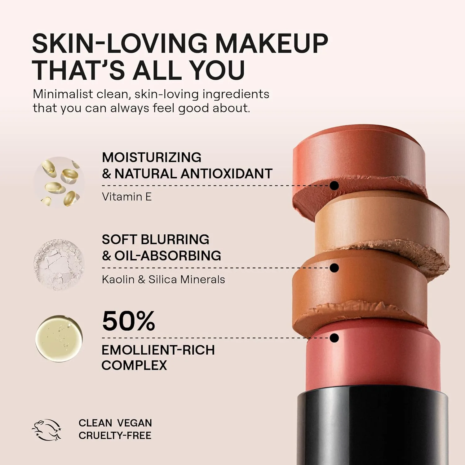 Nudestix Nudies Bronze All Over Matte Bronzing Stick - кремовый бронзер 3-в-1 для щек, глаз и губ со встроенной кистью | Естественный контур и эффект загара, Sunkissed Tan — фото 3