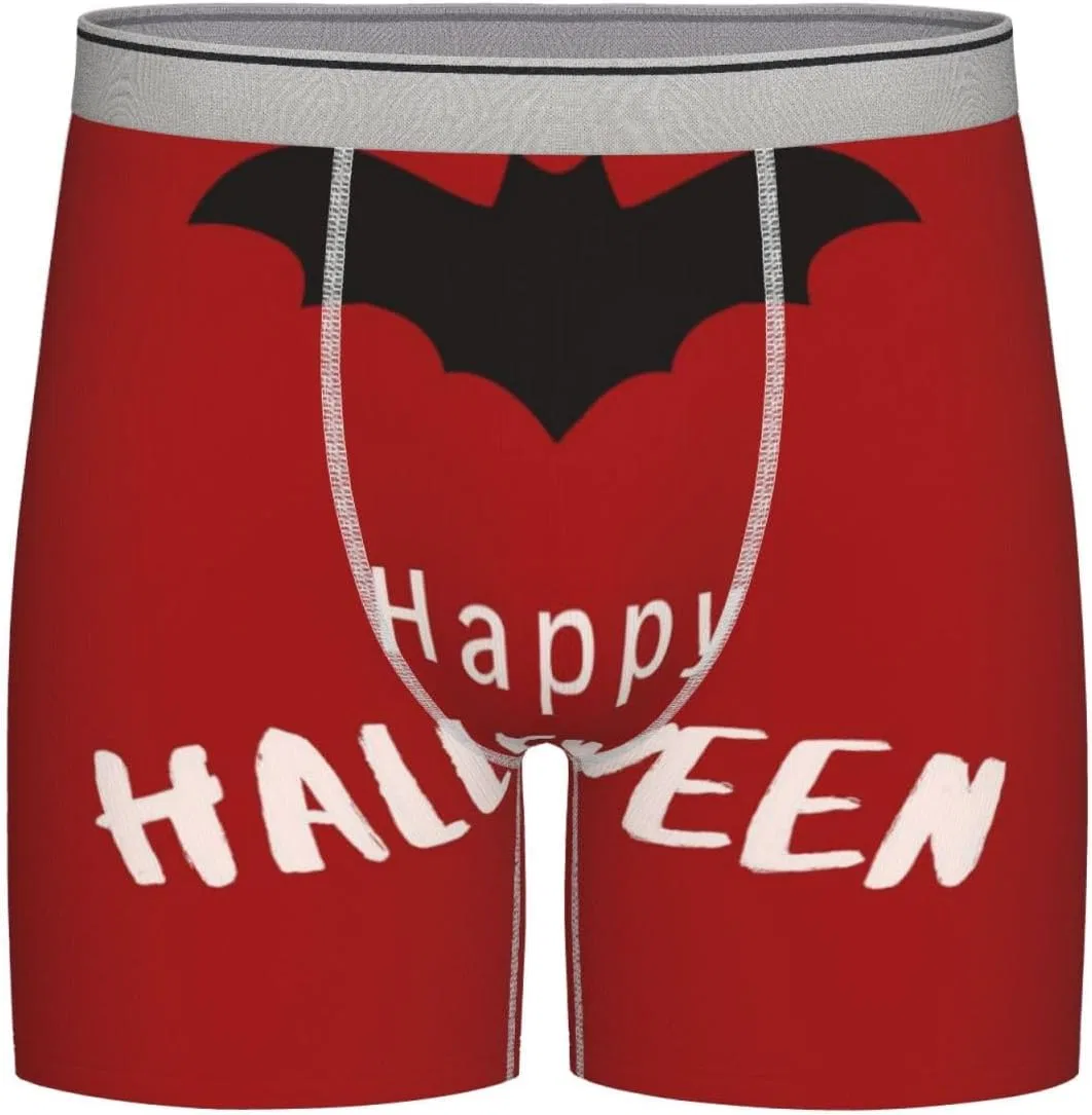 Подштанники боксеры с принтом Bat Halloween, светло-серый