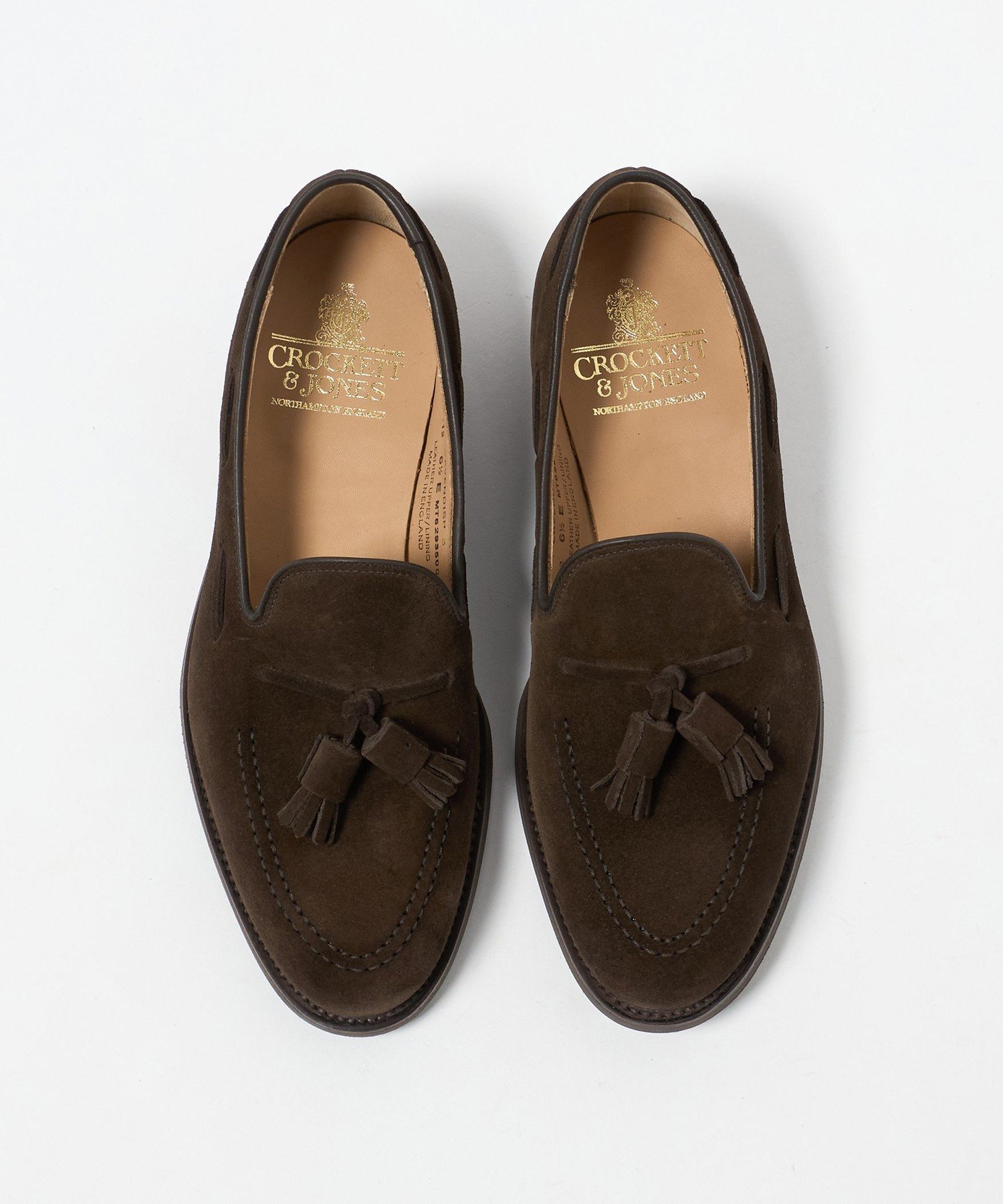 Лоферы CROCKETT & JONES CAVENDISH/замша с кисточками United Arrows, DK.BROWN — фото 3
