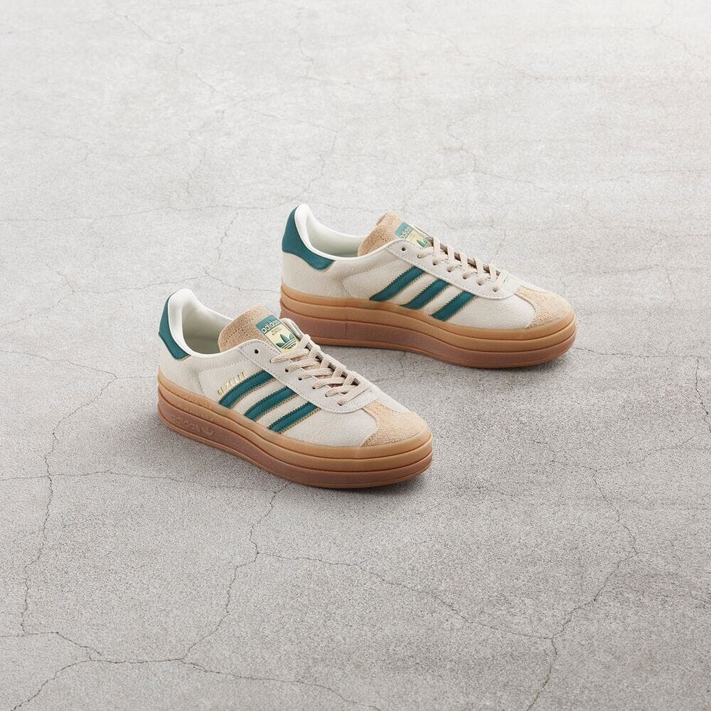 Кроссовки Adidas Gazelle, цвет Cream White/College Green/Magic Beige — фото 2