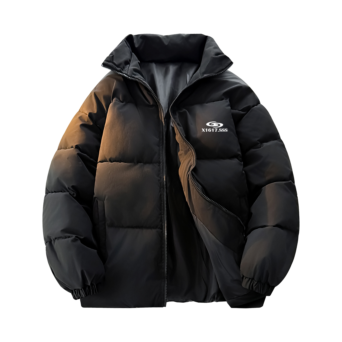 

Пуховик Unisex Lapel Thickened Padded Puffer Jacket X1617, черный top