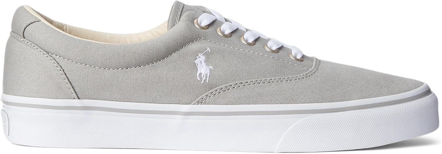 POLO RALPH LAUREN Мужские кроссовки Keaton-Pony, Soft Grey/White — фото 4
