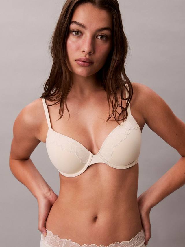 Легкий бюстгальтер на косточках для повседневной носки Calvin Klein, Bone White — фото 4