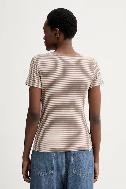 Футболка хлопковая Essential HM SS Levi's, коричневый — фото 3