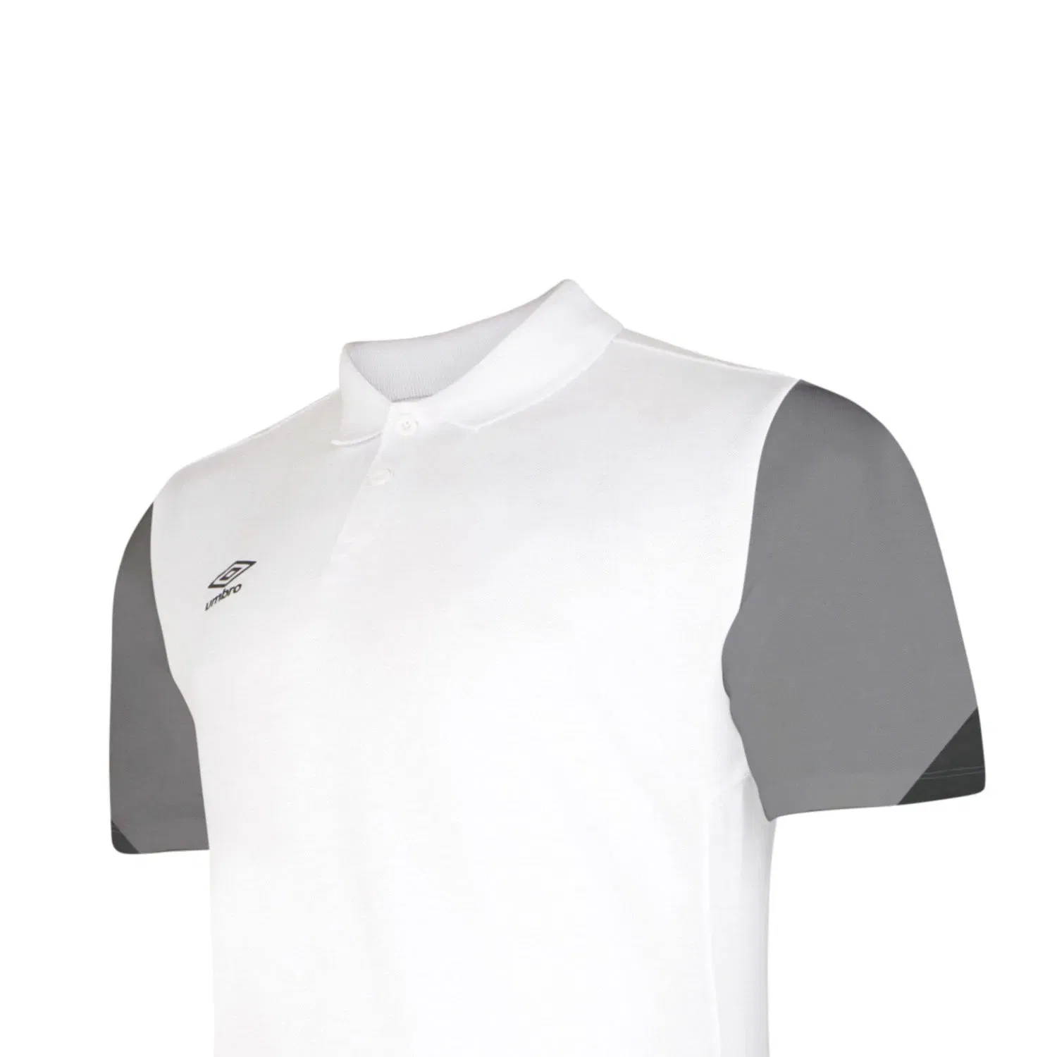 Футболка-поло для мальчиков с контрастными рукавами Umbro, белый — фото 2