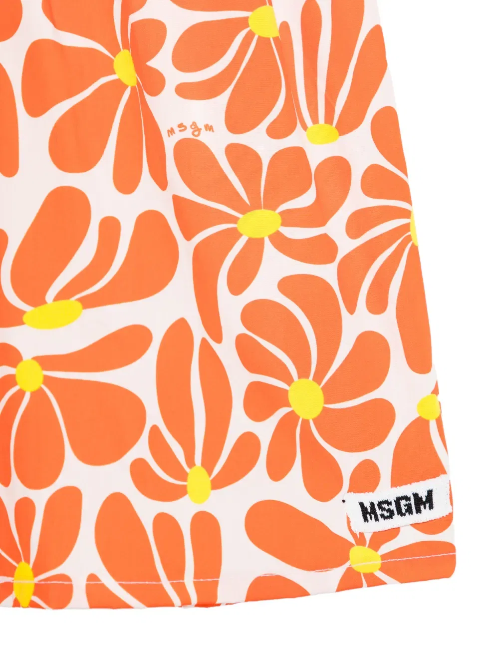 Платье с цветочным принтом Msgm Kids, белый — фото 3