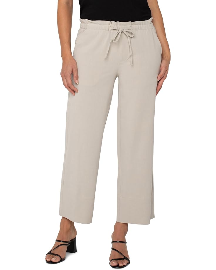 

Брюки Liverpool Los Angeles Mid-rise Pull-on Tie Waist Wide Leg Ankle Pant 26", цвет Dusty Tan