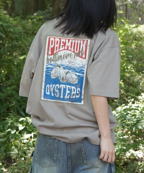 

Футболка с коротким рукавом, оверсайз, с принтом ILL'S, бежевый