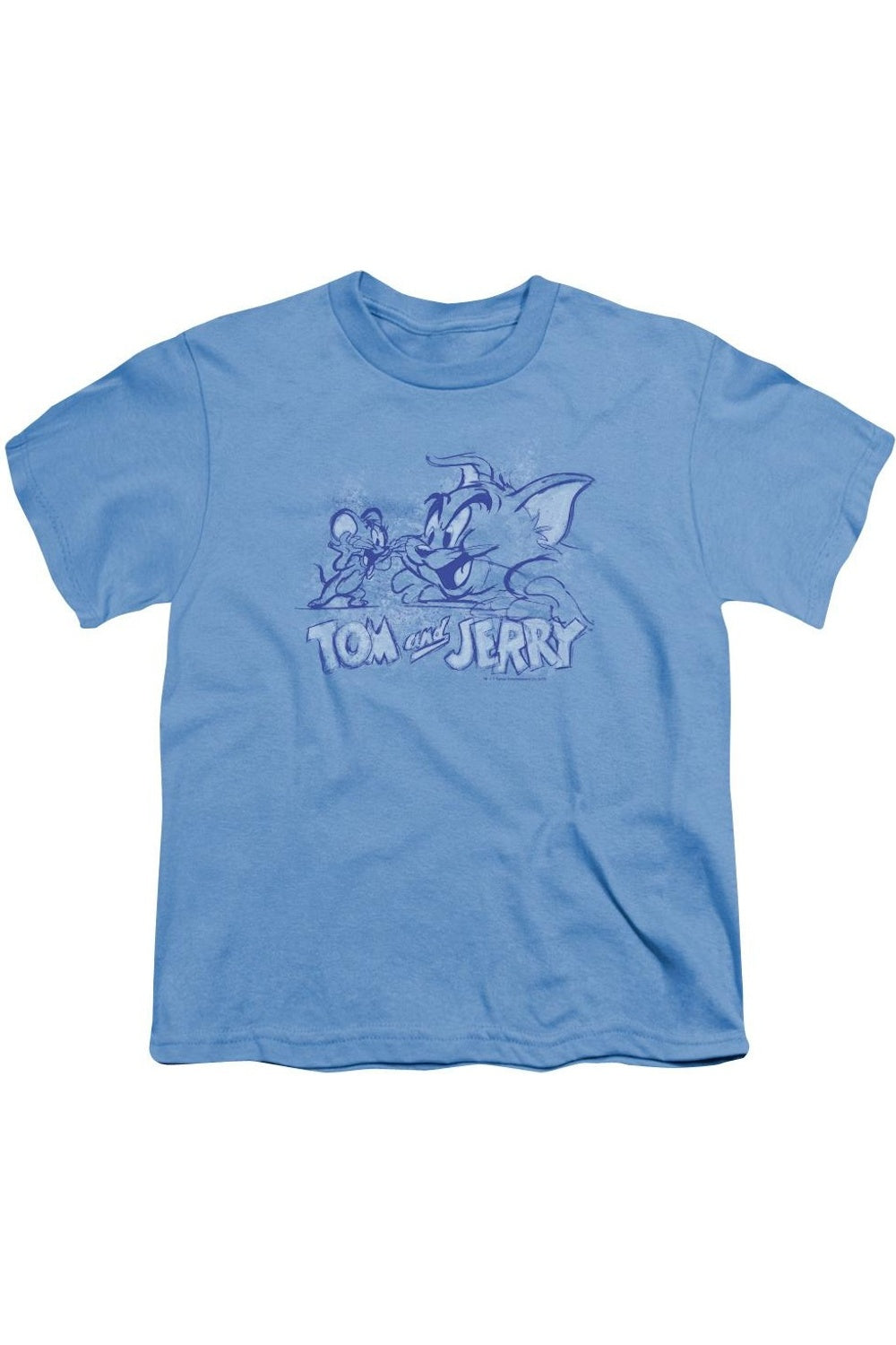 

Футболка с принтом Tom And Jerry Sketchy для детей Gildan, синий