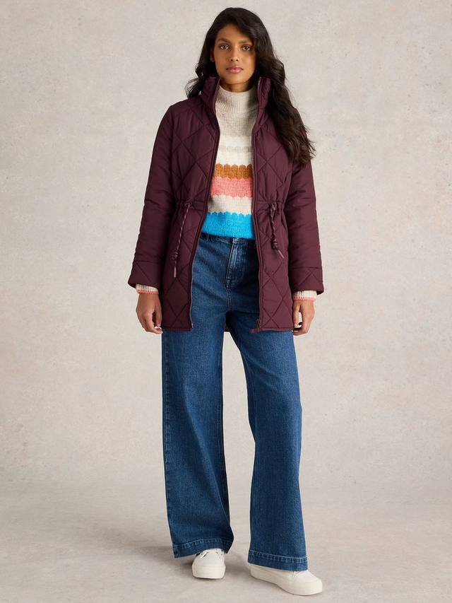 

Стеганое пальто эмилии White Stuff, цвет Dark Plum