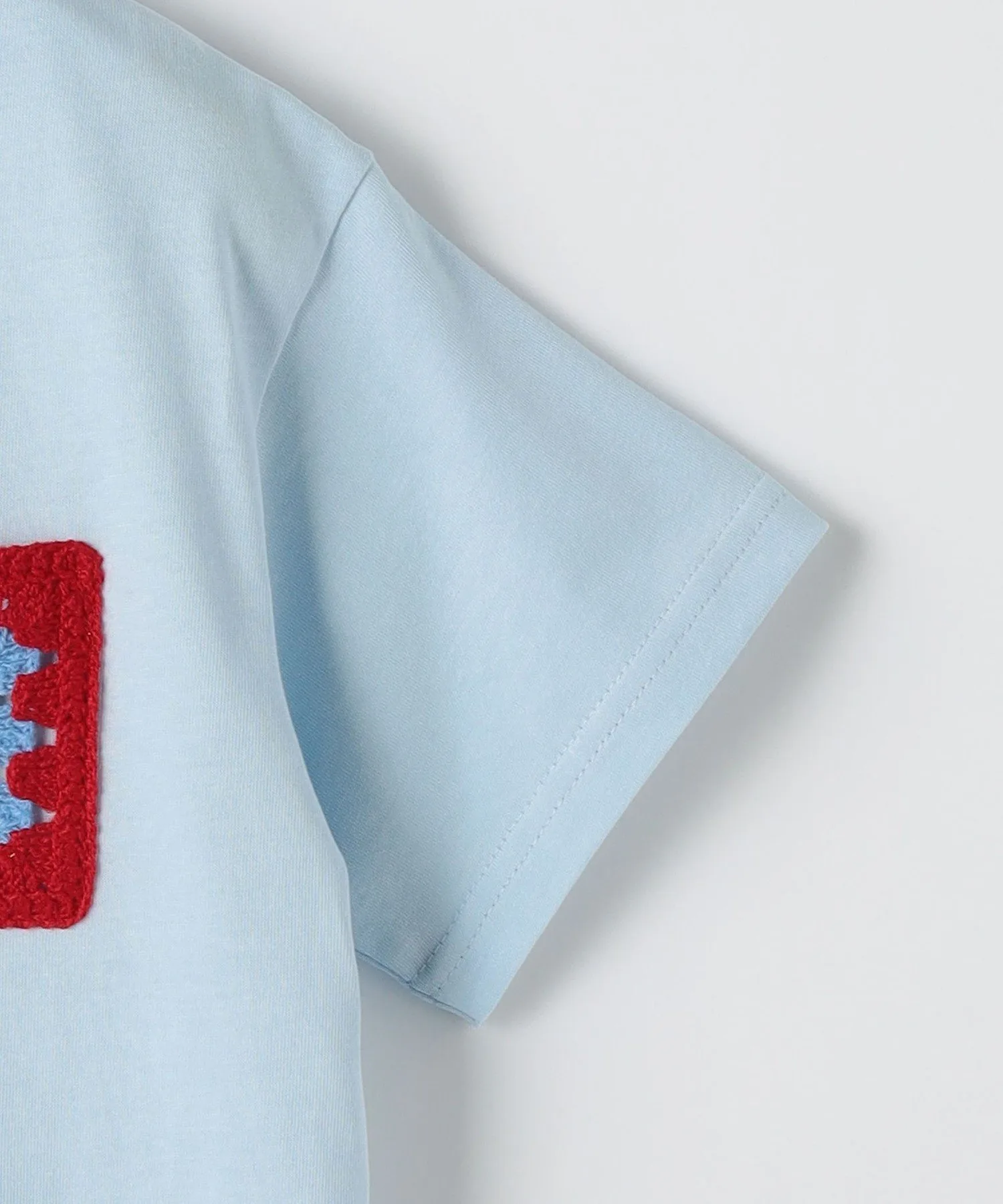 Вязаная футболка с карманом / Детская 100-160 см United Arrows Green Label Relaxing, LT.BLUE — фото 4