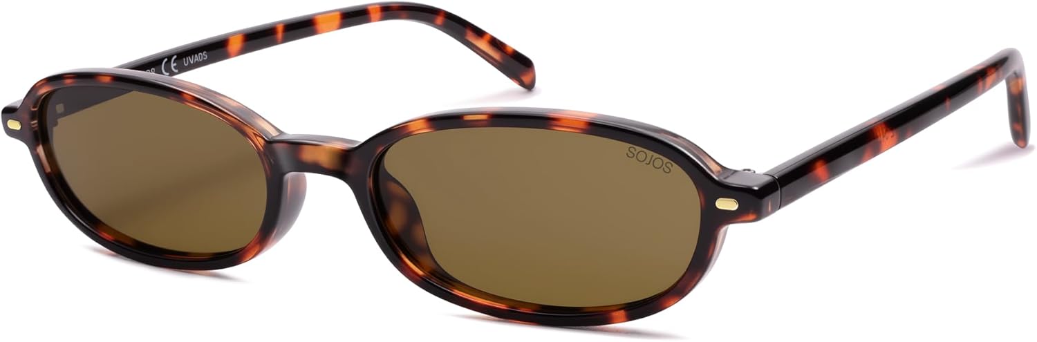 

Солнцезащитные очки SOJOS Retro с поляризацией, прямоугольной и овальной формы, для женщин и мужчин, модные, миниатюрные, в тонкой оправе, с защитой от УФ-излучения UV400, модель SJ2668, Tortoise