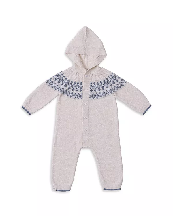 

Унисекс уютный ультралегкий детский комбинезон в стиле Fair Isle от Cozychic. Barefoot Dreams, мультиколор