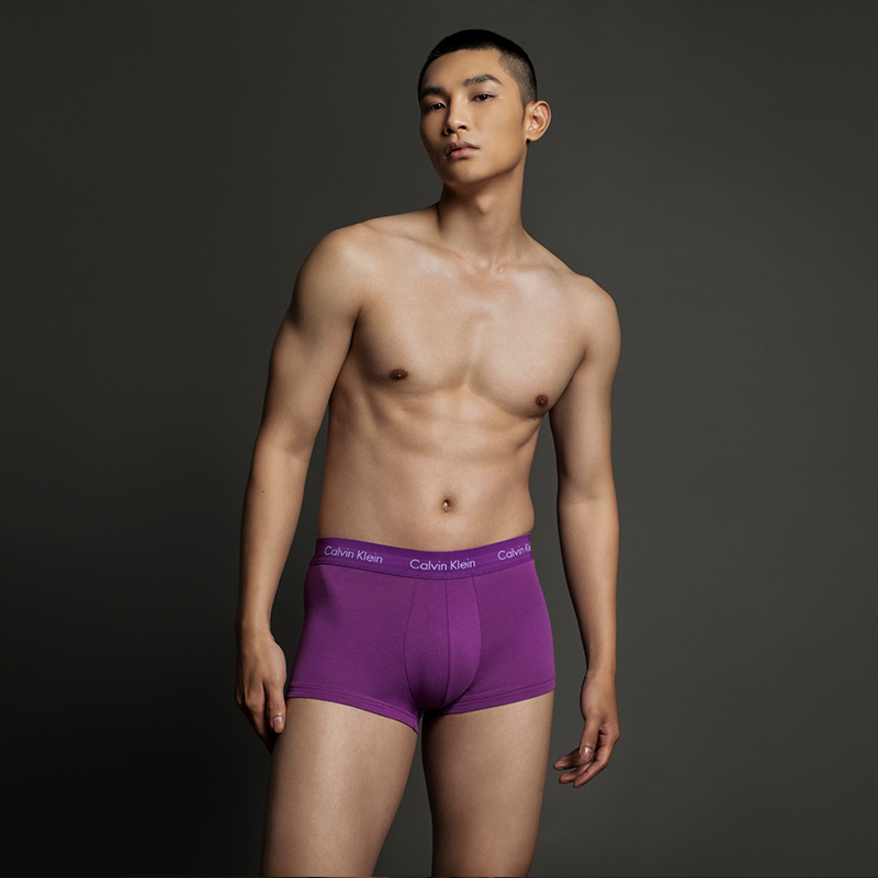 CALVIN KLEIN Трусы мужские 5 штук, NL4-Виноградный фиолетовый/Розовый розовый/Тропический оранжевый/Небесный голубой/Весенний росток зеленый — фото 4