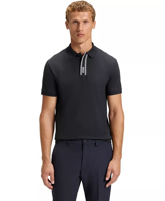 

Мужская поло Paddy с логотипом Hugo Boss, синий