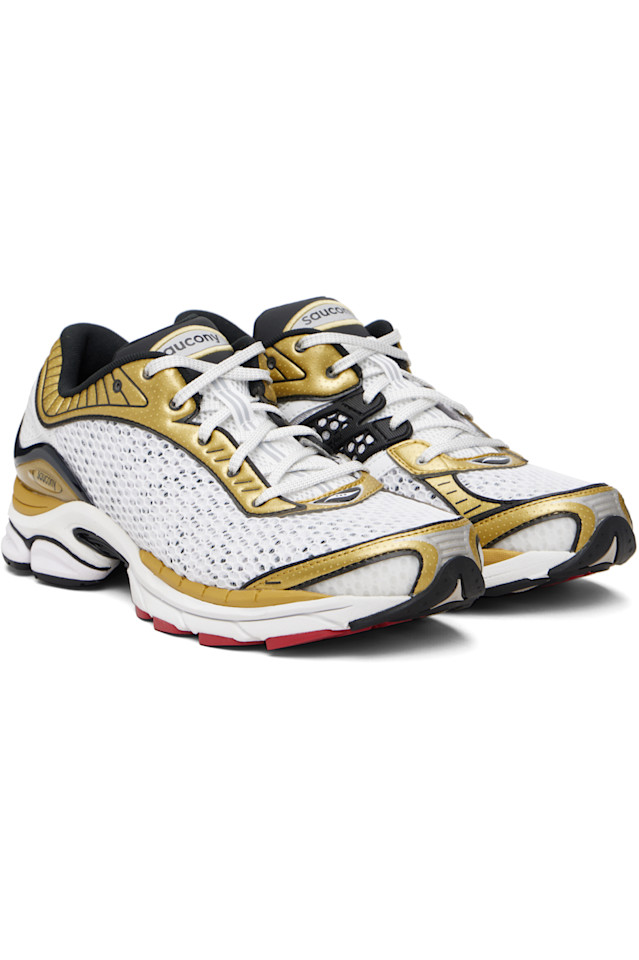 Saucony Кроссовки Progrid Paramount белого и золотого цвета — фото 4