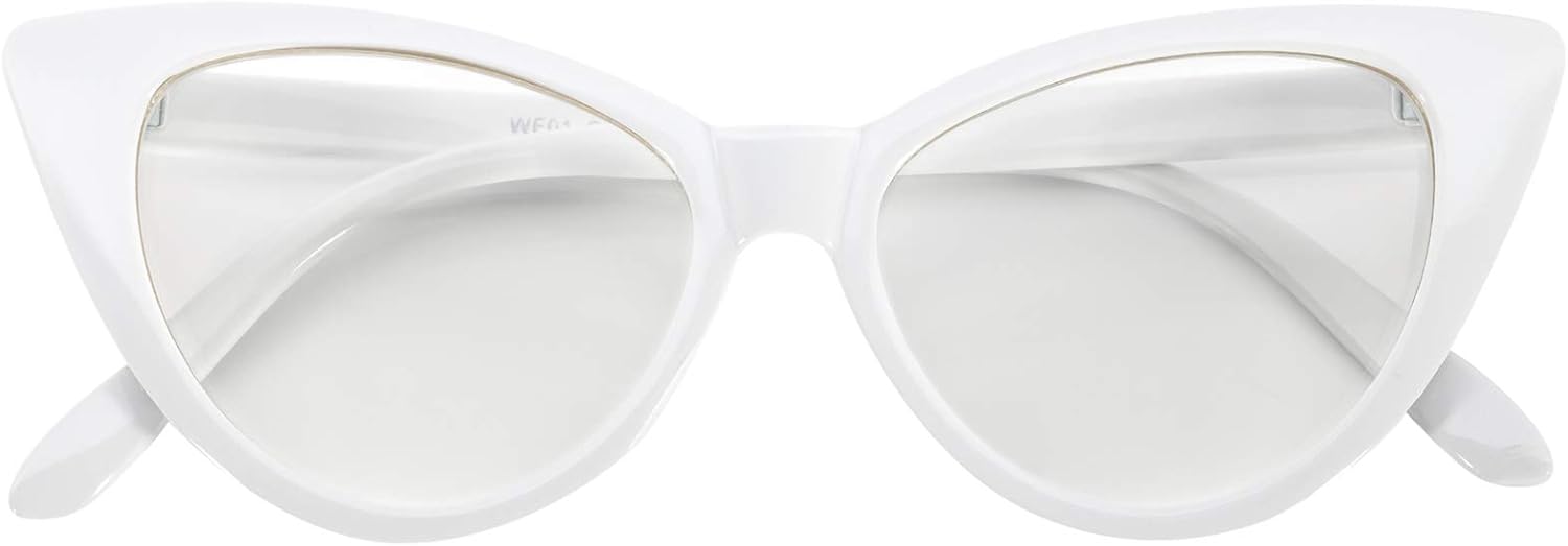 

Женские солнцезащитные очки OWL «кошачий глаз», классический винтажный дизайн с заостренными кончиками и «крыльями», ретро-стиль, защита от УФ-излучения, Clear Lens: White