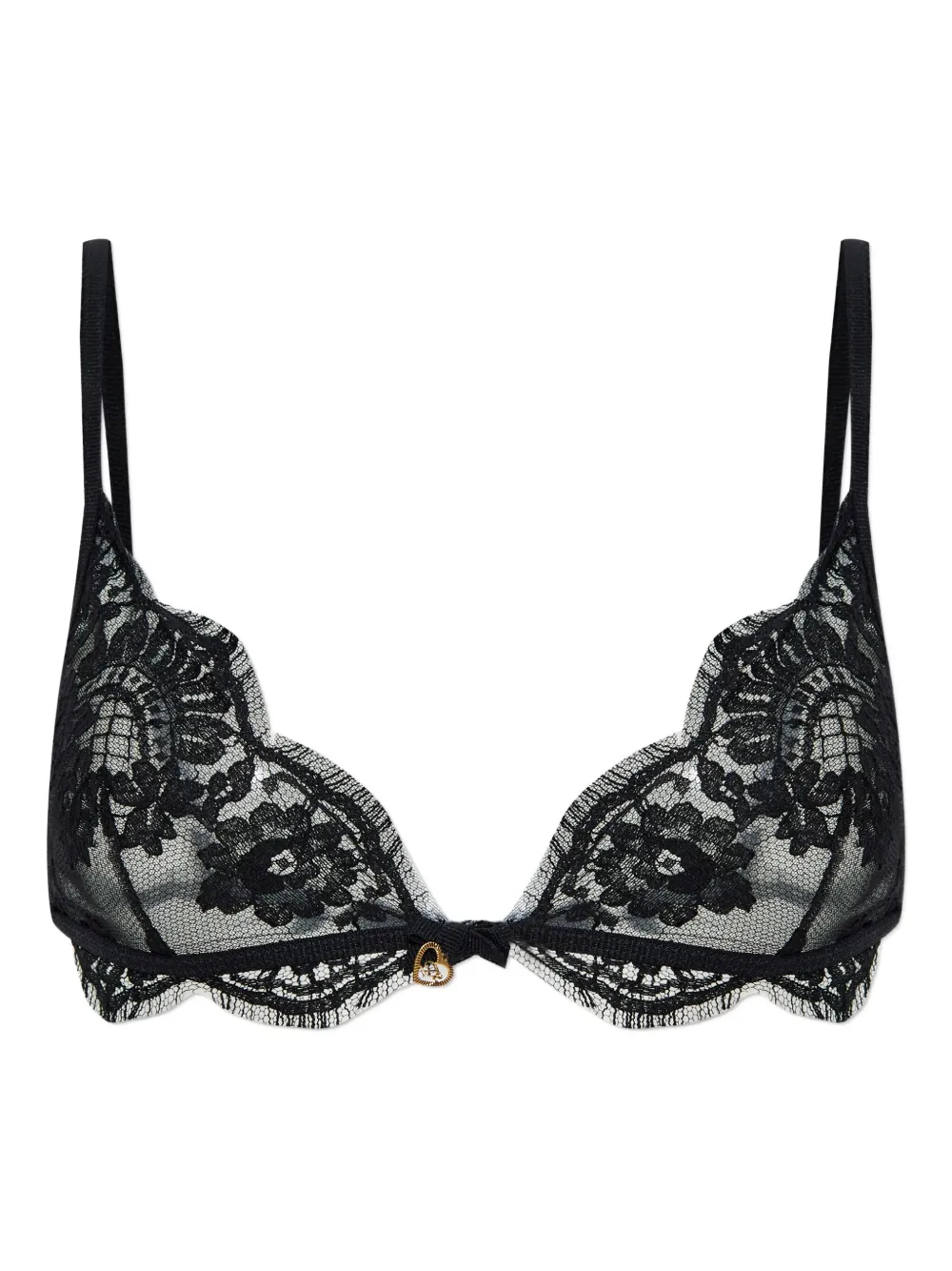 

Бюстгальтер из кружев с цветочным узором Dsquared2, черный
