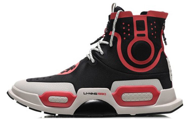 

LINING Reburn Lifestyle Shoes Men High-top Black/Red