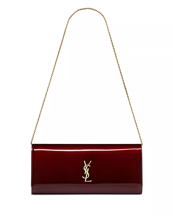 

Клатч Кейт из лакированной кожи Saint Laurent, красный