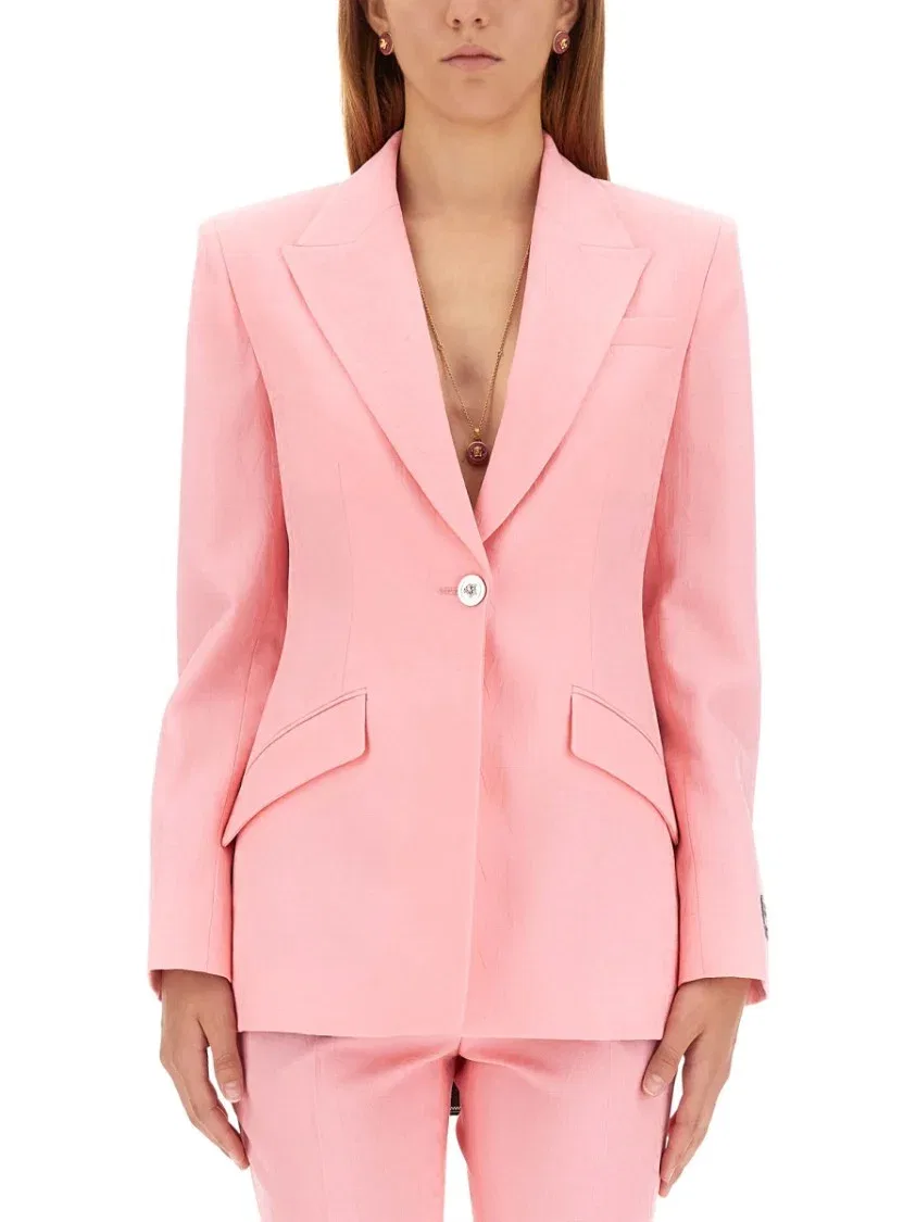 Однобортный жакет «Медуза» Versace, Pink