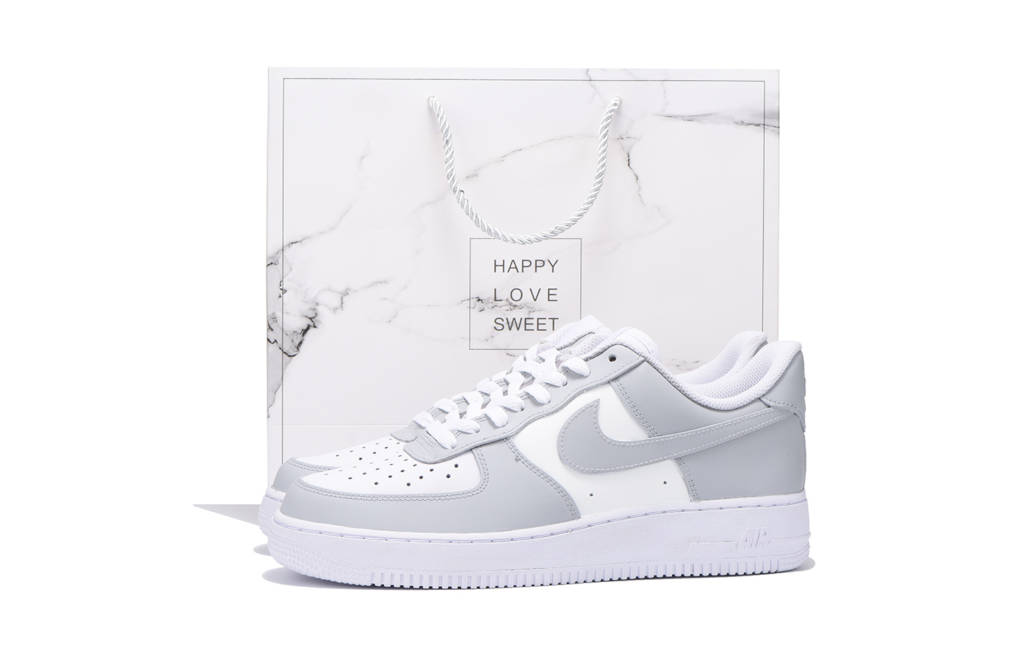 

Кроссовки Air Force 1 с низким верхом, противоскользящие, износостойкие, для скейтбординга, мужские, светло-серые Nike, Light Gray