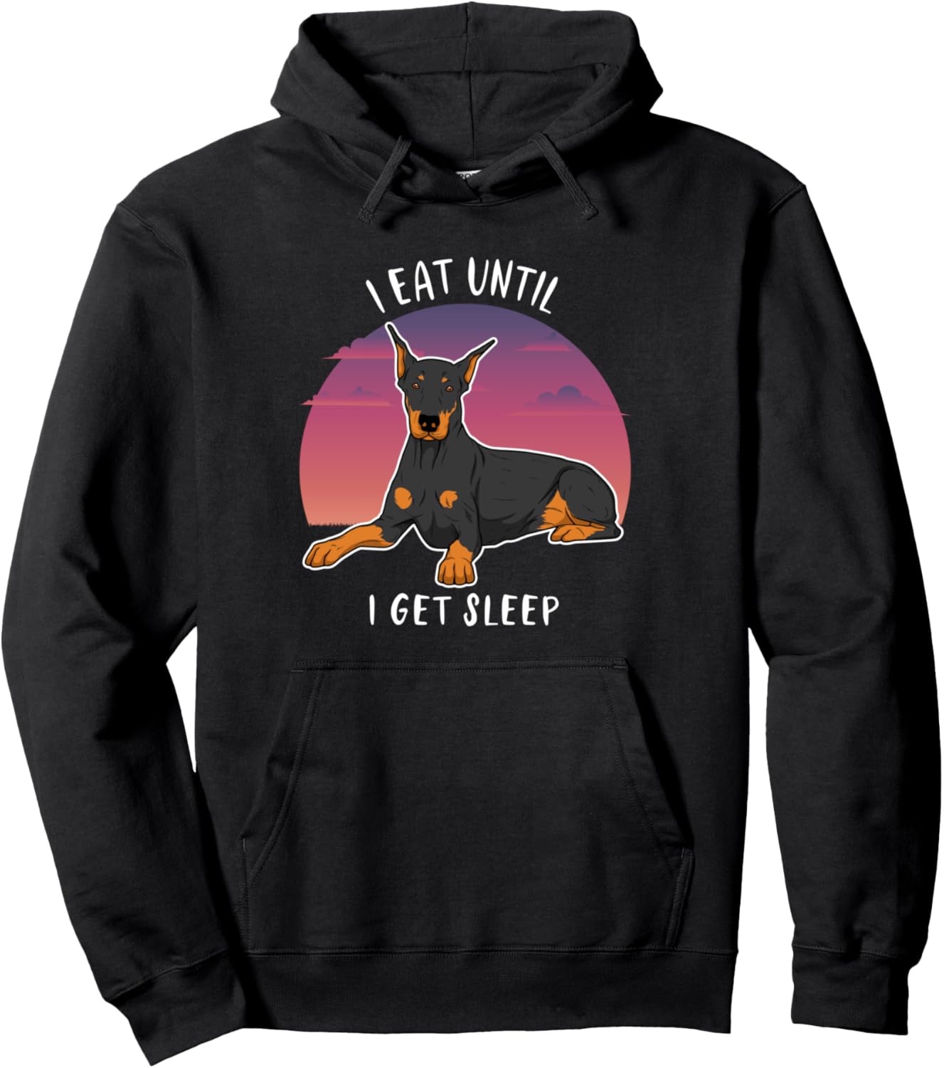 

Винтажная толстовка с изображением добермана 99 Gifts Doberman Pinscher Retro, черный