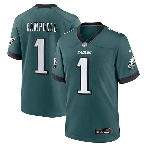 

Мужская футболка Philadelphia Eagles 2025 NFL Draft First Round Pick Jihaad Campbell зеленого цвета Nike