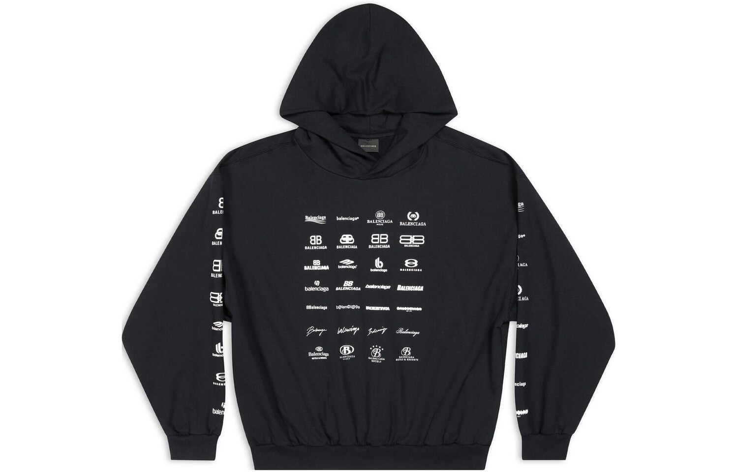 

Толстовка Balenciaga с мини логотипом, черный