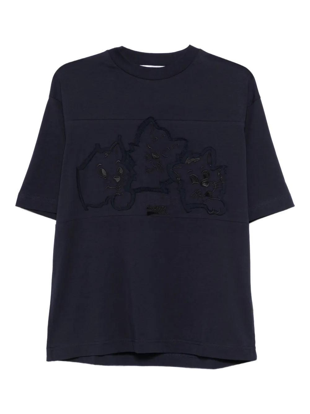 

Хлопковая футболка с вышивкой Iceberg, синий