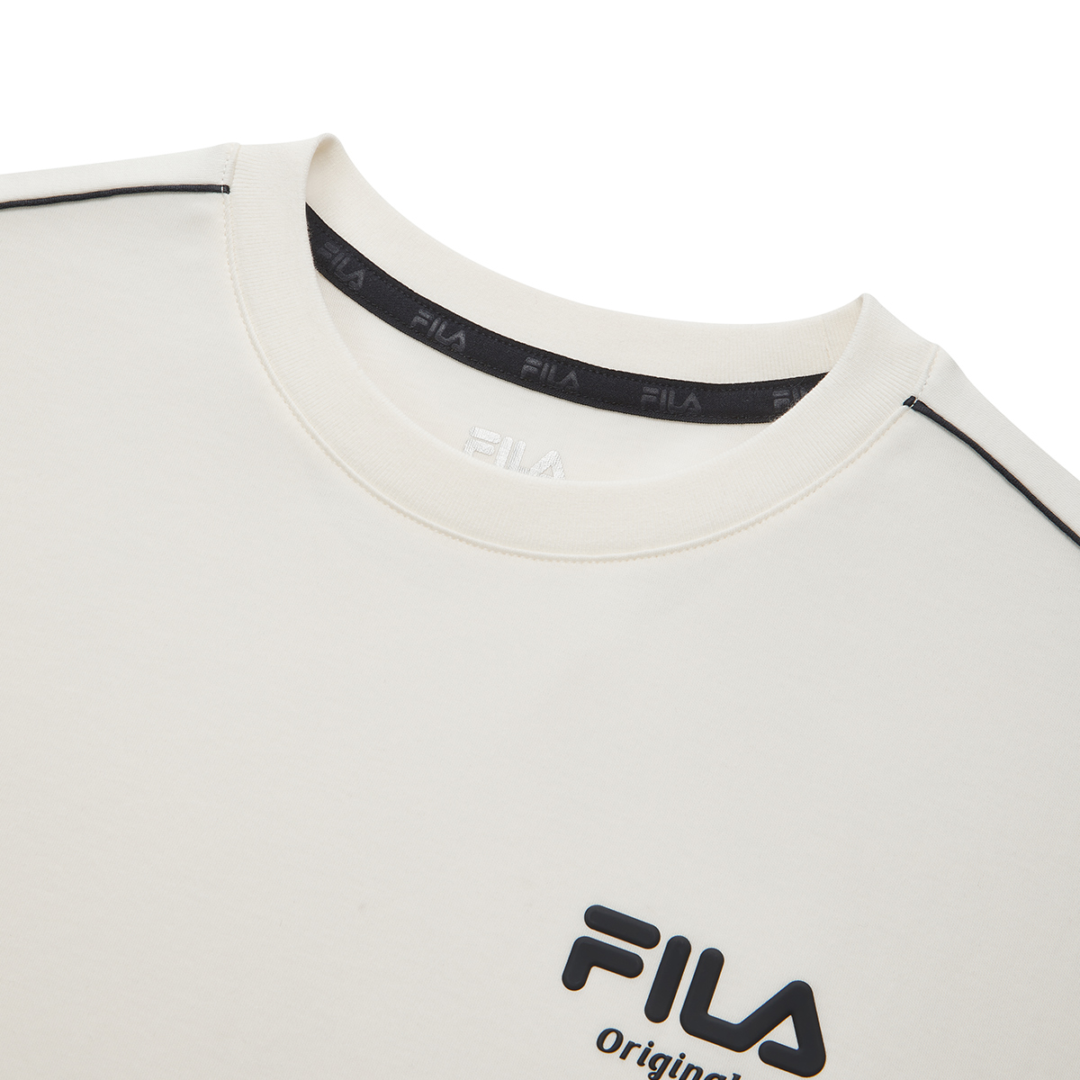 FILA KIDS Детская белая блузка с длинным рукавом в цвете pear blossom — фото 4