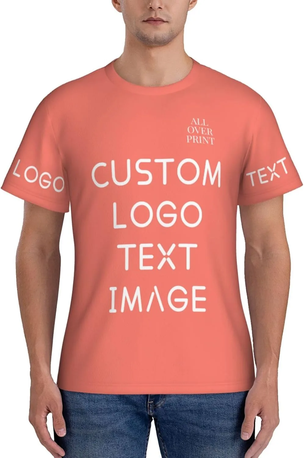 

Футболка с полной запечаткой Custom T Shirts с логотипом
