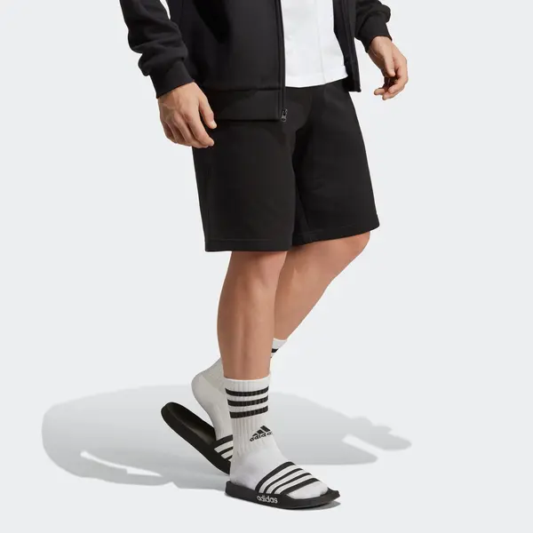 Шорты Essentials большие шорты из французского трикотажа с логотипом Adidas, черный — фото 4