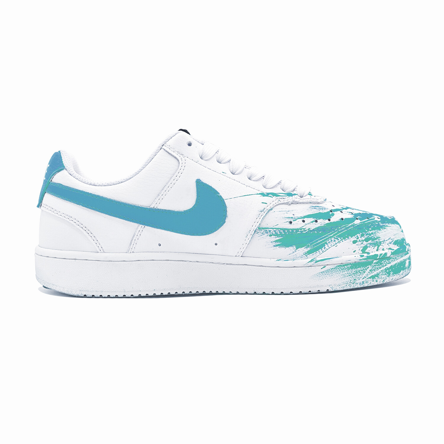 

Кроссовки Nike Court Vision 1 Skateboarding Shoes Women's Low-top White, голубой, Синий, Кроссовки Nike Court Vision 1 Skateboarding Shoes Women's Low-top White, голубой