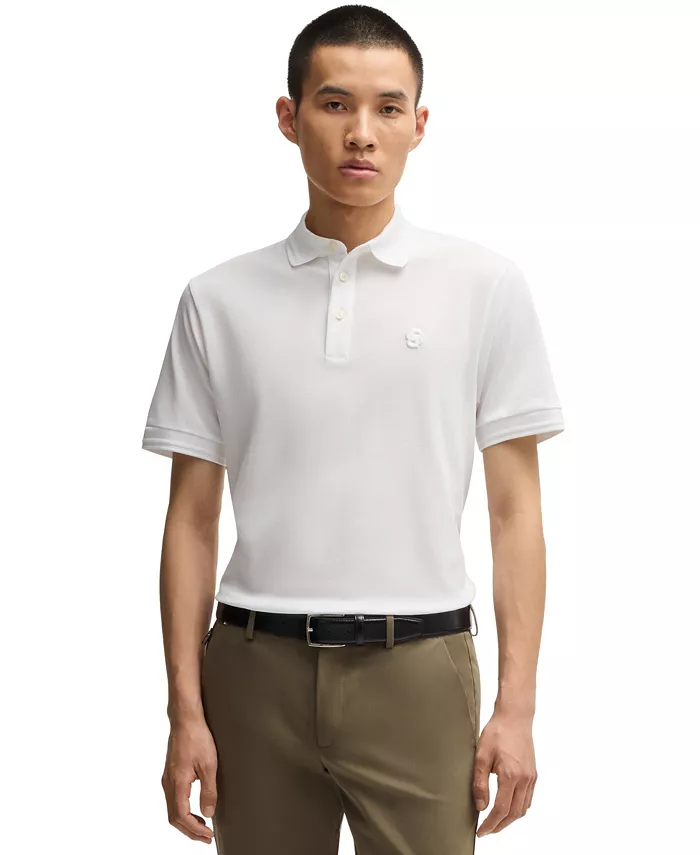 

Мужская поло Regular-Fit с монограммой Double B Hugo Boss, белый