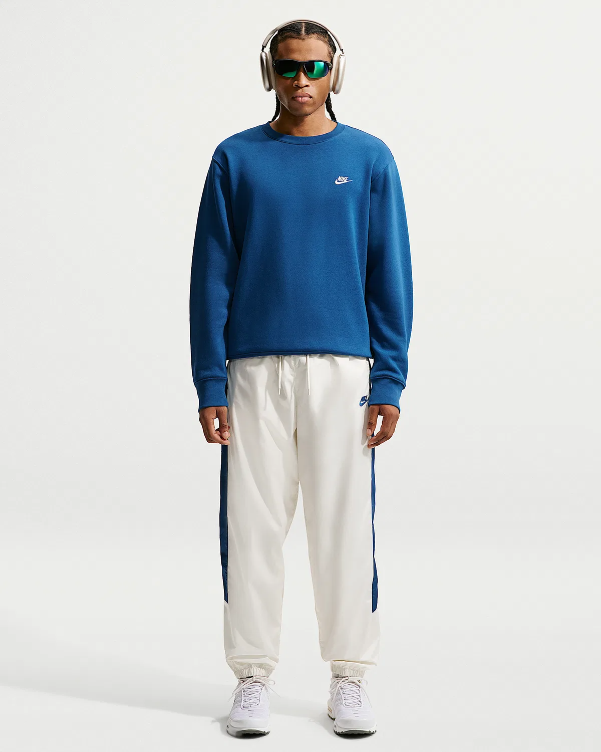 Мужские утепленные штаны Nike Windrunner, Sail/Court Blue/Court Blue