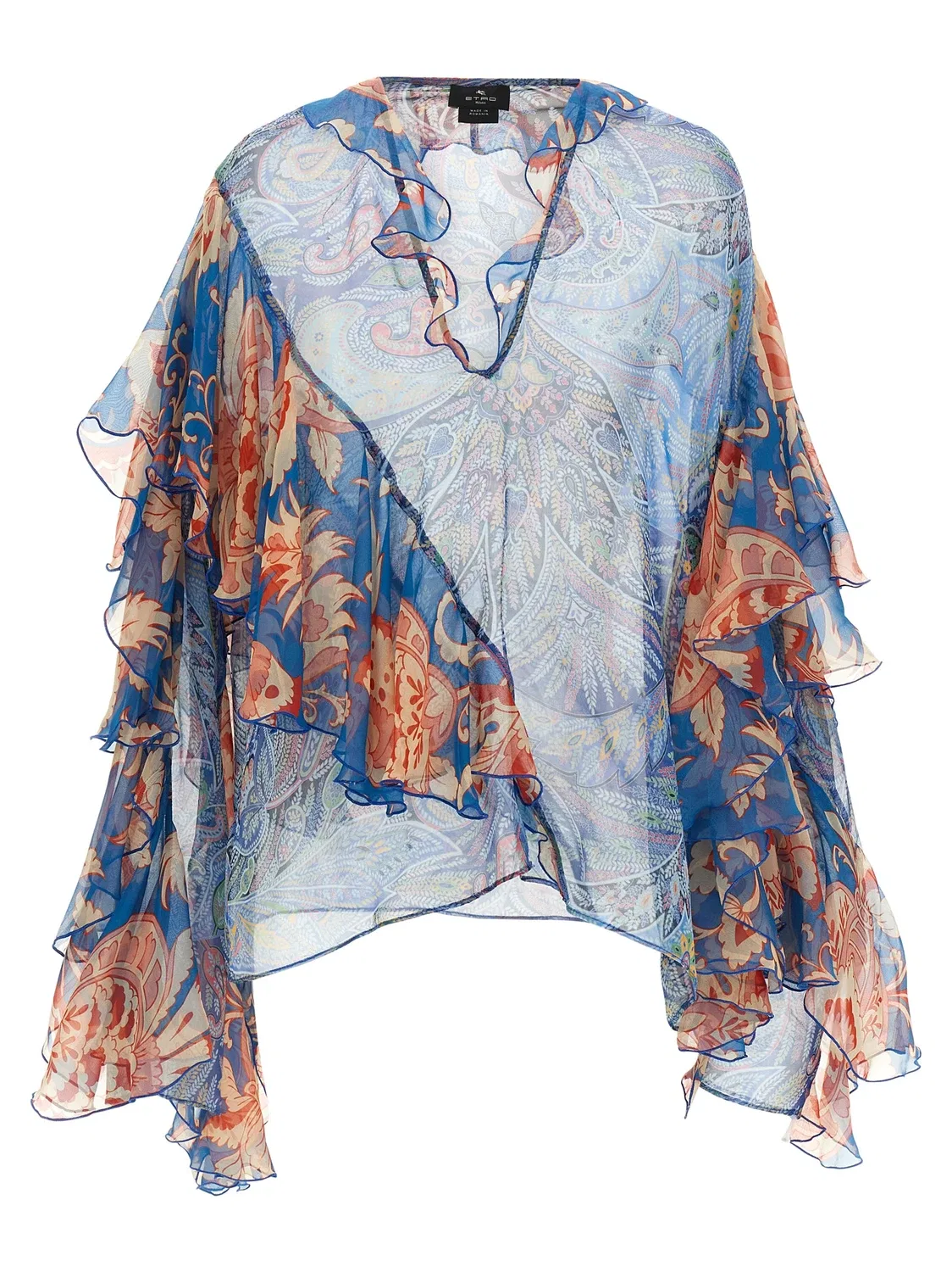 Шифоновая блузка Etro, голубой