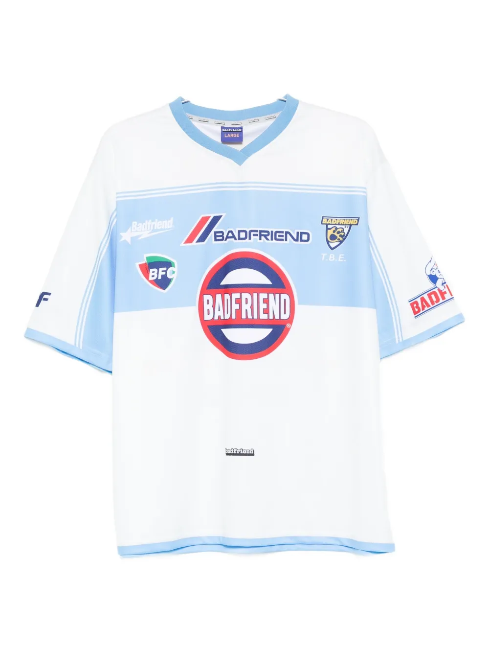 

Футболка с графическим принтом и вставками BADFRIEND, синий