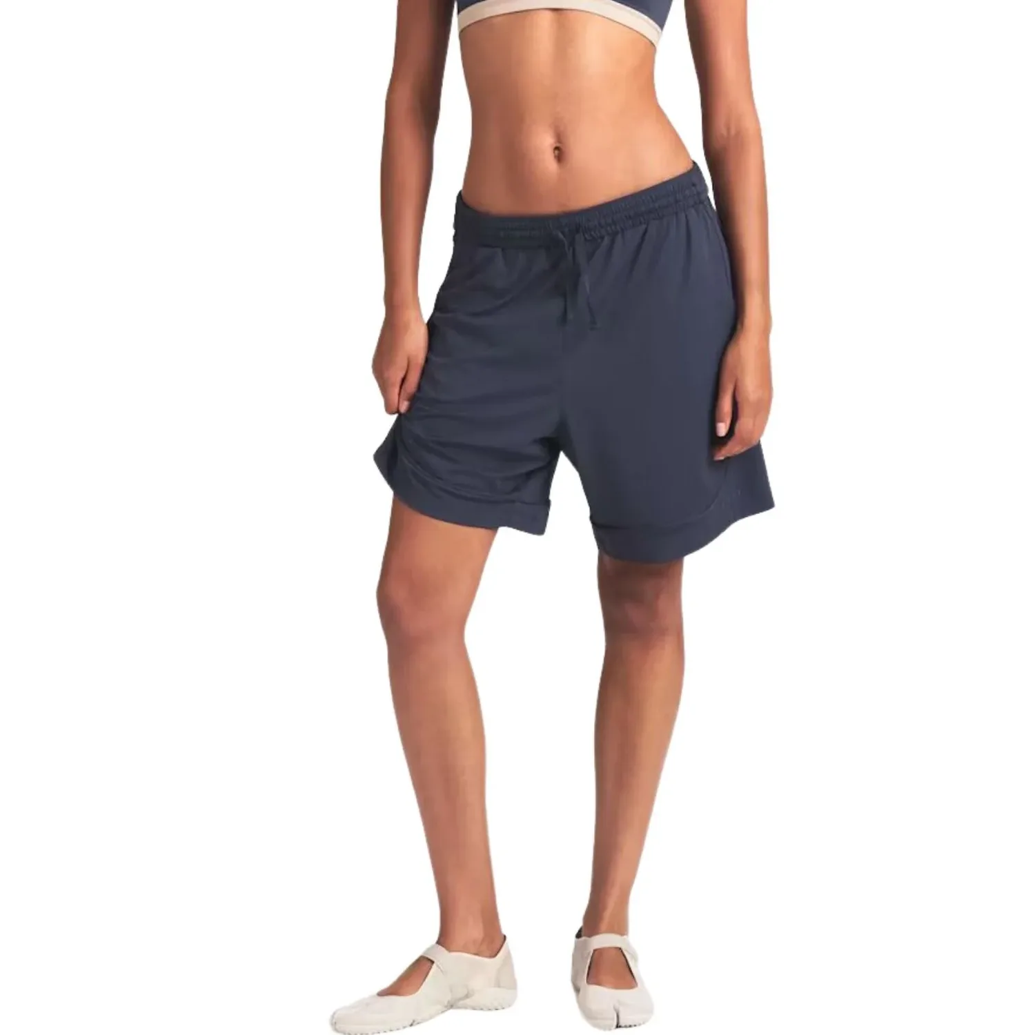 Шорты (WMNS) Nike x SKIMS Airy Relaxed Shorts 'Deep Royal', темно-синий — фото 2