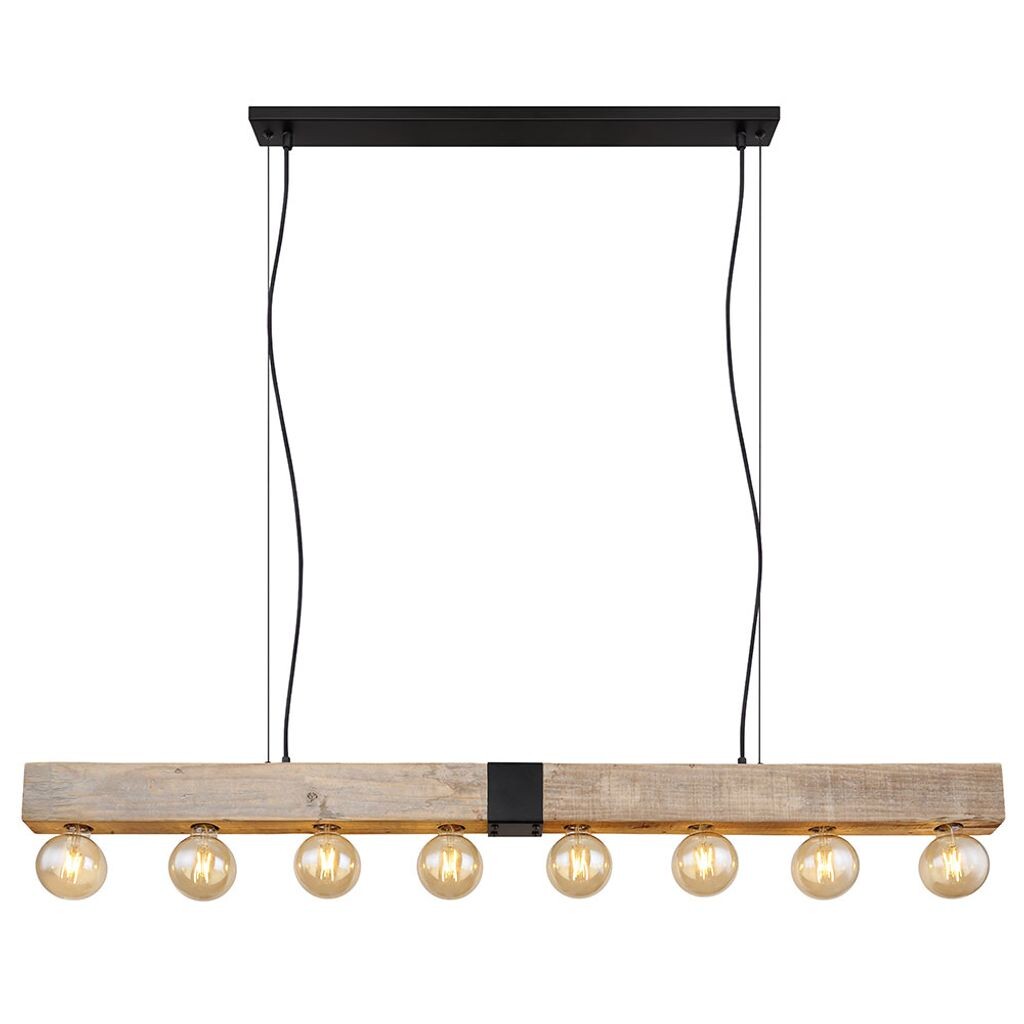 

Подвесной светильник, металл, дерево, черный, натуральный цвет, H 120 см Globo Lighting