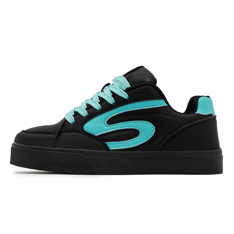 

DD&OO Амортизирующие износостойкие низкие скейтерские кроссовки унисекс черные озерно-зеленые, цвет Black Lake Green