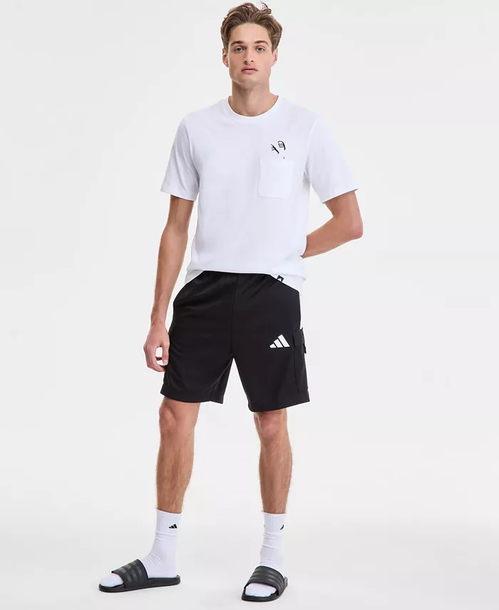 

Мужские карго-шорты Tiro 9" с тремя полосками adidas, черный
