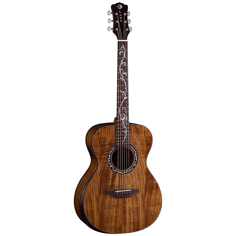 

Акустическая гитара Luna Vineyard Koa Bevel Folk A/E Acoustic Electric Guitar, Solid Spruce Top