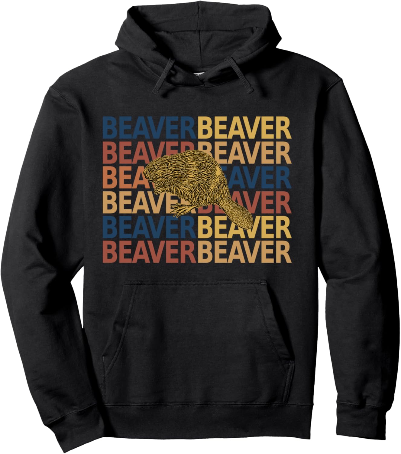 

Худи в винтажном и ретро стиле от Beaver Design, черный