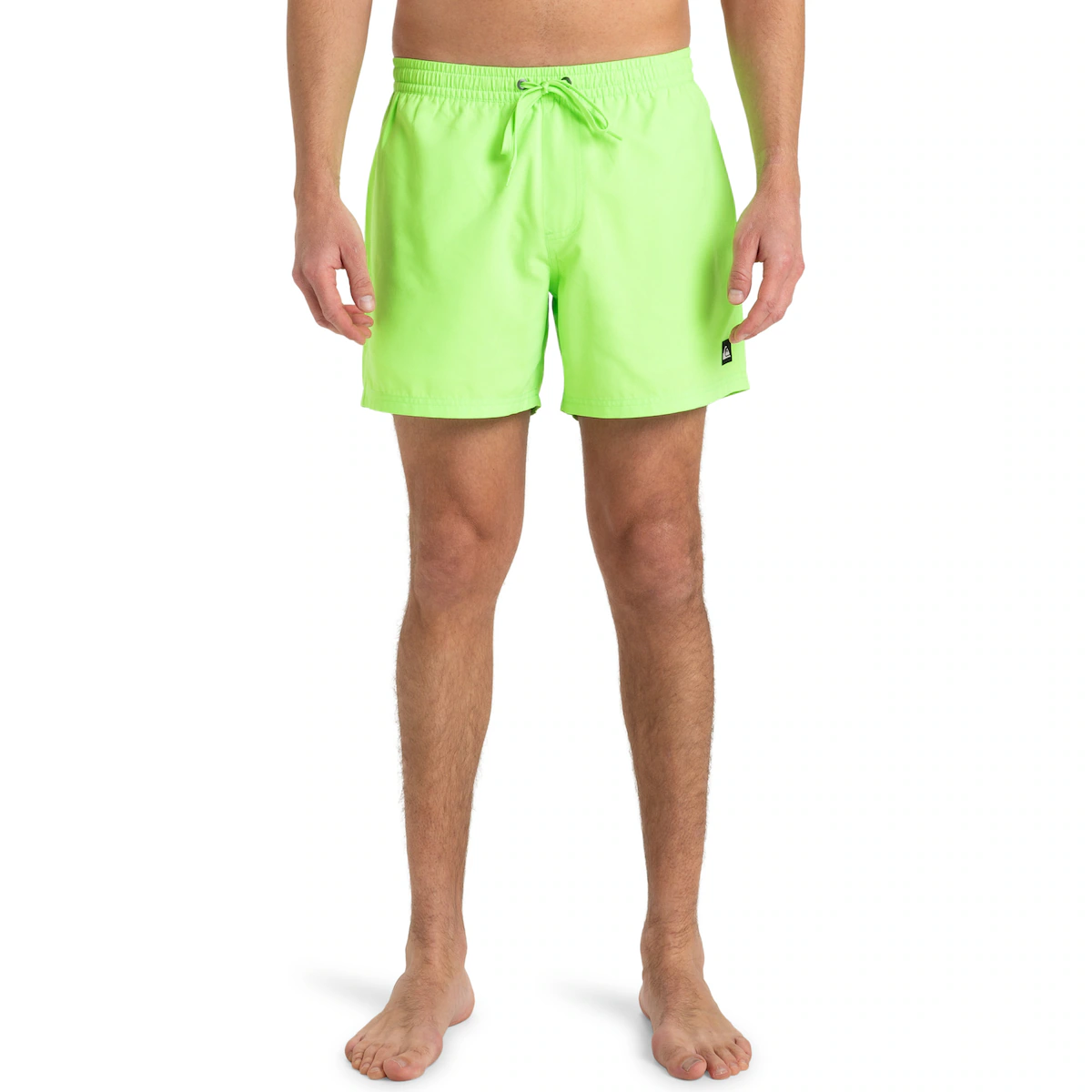 

Мужские повседневные однотонные 15-дюймовые плавательные шорты Quiksilver, флуоресцентный зеленый