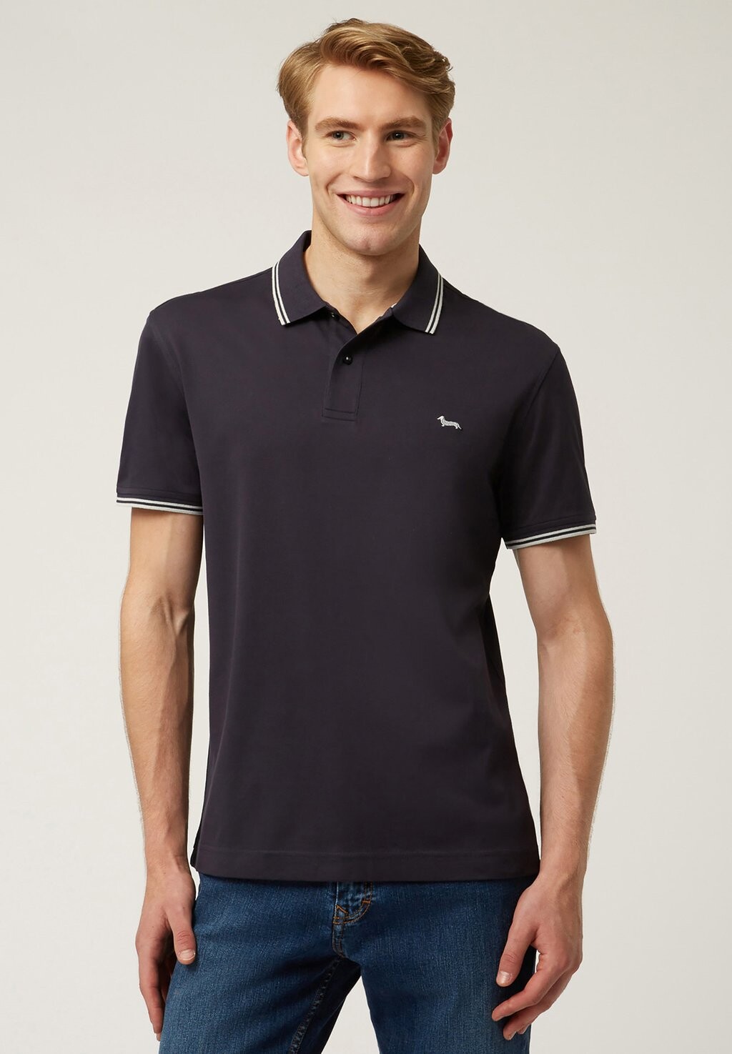 

Рубашка-поло Contrast Stripes Harmont & Blaine, цвет blu scuro